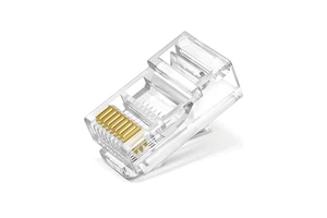 Jasoz E108 CAT6 UTP 8P8C Golden-plated Socket Adapter Pass-through RJ45 Modular Plug CE Certified Ethernet Connector Accessories