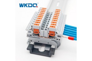 Factory Wholesale Flame Resistant Nylon PA66, Tin Plated Brass Conductor PTV 2.5 Push in Side Entry Terminal Block