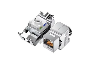 High Quality Cat5 Cat5e Cat6 Cat6a 8P8C Ethernet RJ45 Connector Shielded 180 Degree Keystone Jack for Networking