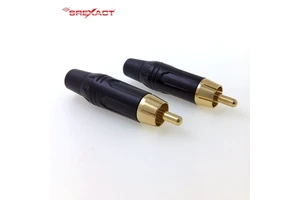 Professional Audio Male Gold-Plated Brass Contact Material RCA Plug Connector Zinc Alloy Housing 30A Current Rating 15m Max