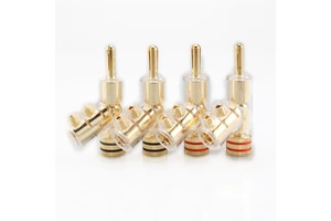 ATAUDIO 4PCS HiFi Audio MCA Gold-plated Banana Self-locking Plugs Gun-type Connector Made in China Model AT-S053