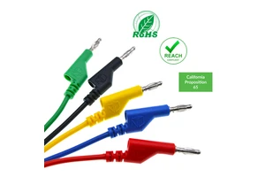 4MM Stackable Banana Plug Cable To Banana Plug Cable and Alligator Clip Test Lead