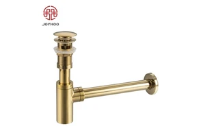 Brass Wash Basin Siphon Waste Pipe Drain For Sink Water Drainage Bottle Trap Drain Wall Extension For Basin Waste and Outlet