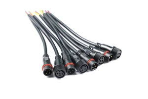 M12 17 Pin A-Coding Female Straight Connector Molded 26AWG PVC Cable