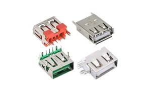 USB Female Base High Current Connector 4P90 Degree Front Rear Feet 180 Degree Straight Plug Straight Foot Bent Foot Sinking