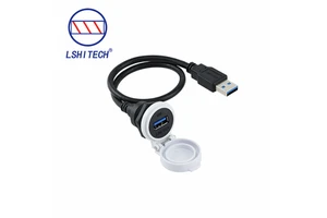IP67 Waterproof Copper USB2.0/3.0 Type-C Micro USB Female to Male Connector Cable