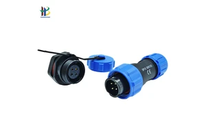 Stage Lighting LED Strip Audio Security High Current Durable IP68 Push Lock Male Female SP13 4 Pin Connector