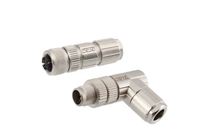 M12 X Coded 8pin Waterproof Connector Metal Crimp Railway Ethernet Data Transmission Straight Right Male Female Aviation Plug