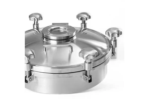 Round Outward Manhole With Sight Glass Sanitary Grade 304/316L Stainless Steel for liquid cooling