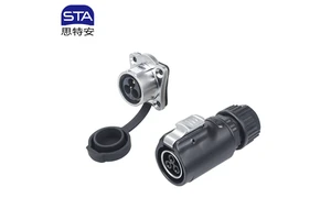 LP20 M20 Aviation Plug Docking Screw Wire 2/3/4Pin Quick Plug Welding Free Plastic Waterproof Circular Connector