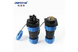 JIANCHA SD Series Connector SD Waterproof IP68 Connector 2 3 4 5 6 7 Pin Male Plug Cable Panel Mount Socket