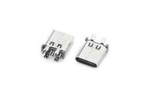 SZGOZIE Silvery USB Type-C 14-Pin 10.5H Female Vertical Dip PCB Connector with Fast Transmission