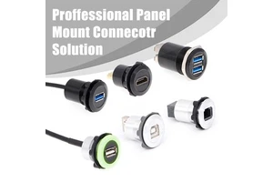 LYAN USB Panel Connector Adapter Type-A Type C Panel Mount Connector Waterproof Factory Direct