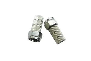 Coaxial F Connector RG59 RG6 Coaxial Cable Female Connector F-type CCTV Camera With Ring Connector