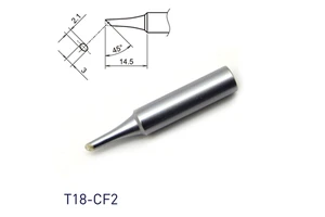 Hakko Shape-2C T18-CF2 Soldering Knife Tip Tinned Cut Surface Slip-in Connector Oxygen-Free Copper 2.0-3.0mm Thickness