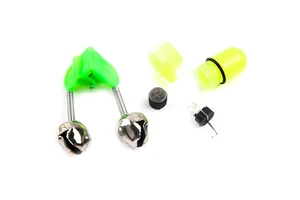 High Sensitivity Visual Audio Double Twin Bell LED Night Outdoor Strike Signal Indicator Carp Fishing Bite Alarm 85dB Saltwater