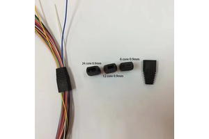 Black TPE Telecommunications Network Parts MPO 0.9mm Connector Cover Network Pin Contacts Connection End Sleeve Boots