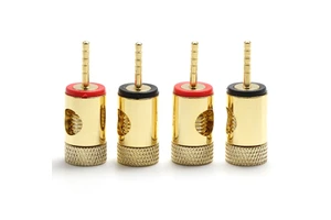 BA1404 Gold Plated Banana Connector Banana Adapter Plugs Speaker Terminal for DIY HiFi Audio Speaker Cable