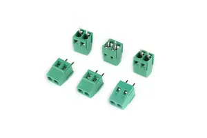 JLC 5.0mm Vertical Spring Clamp PCB Screw Plug-In Terminal Block 2-Pin 128-5.0-2pin Copper Connector 11-20 AWG 500V