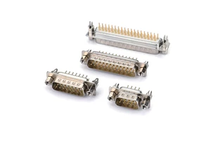 D-SUB 25P Male Vertical for PCB Post-riveted 6.0 Copper Column,D-SUB 25P Male V/T,DB 25P Male 180 Degree for PCB