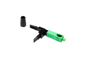 Sc APC Green Fast Single Mode Fiber Optic FTTH Connector 6.0