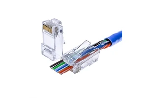 RJ45 Ez Connector Ethernet Male Gold Plated CAT5E CAT6 8 Pin Type Network EZ RJ45 Connector
