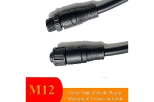 4 Pin 5 Pin High Current IP68 Waterproof Nylon Shell Coupler M10/M12 Connector For Outdoor Automation Control Cabinets RF Power