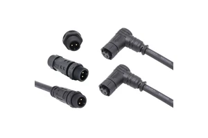 AOHUA 90 Degree Angle Cable Panel Wire Male Female Waterproof Molded Connector 2 3 4 5 6 7 8 Pin
