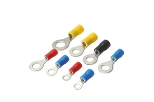 CE Sheath Protection RV Copper Brass Crimp Insulated Terminal Block Copper Battery Cable Ring Terminal Resistant Wire Terminal