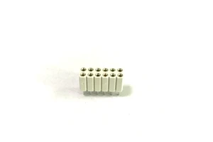 Round Female Header Connector IC Socket Double Row White Pitch 2.54mm H7.0 2x6p L10.0 180 Degree DIP PA6T PCB Board Gold/ Tin