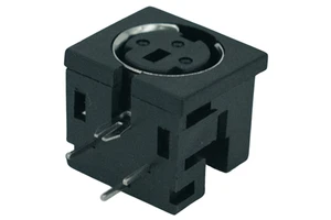 HX Factory Direct 3pin Mini Din Female Socket Right Angle Dip PCB Mount MDC Series Female Din Connector