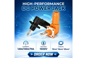 Custom 70A-120A Quick Plug Solar Power System Waterproof IP67 Rated Flame Retardant Orange Terminal Block For Power Battery
