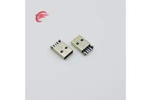 USB 2.0 Male a Type 180 Degree SMT PCB Connector Plug 4Pins