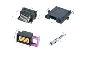 WZHE 24 Pin Waterproof Female Wire Ecu Automotive Auto Connector 211PC249S0033 HCCPHPE24BKA90F