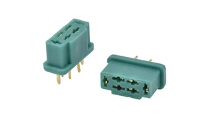 Green Hexagssoriesonal Plug - MPX Model Battery Power Connector, Copper Gold-Plated Terminal for RC Model Acce