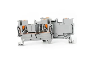 PT2.5 800V 30A AWG 26-12 Industrial Electrical Screwless Copper Grey PT Series Spring Din Rail Terminal Blocks