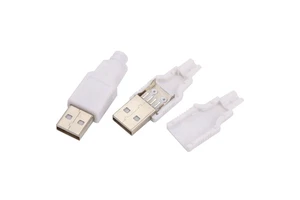 AM 2.0 4 Pin Male USB Adapter Socket with White Plastic Cover USB Connector Type a USB