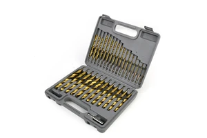 Nesen 30Pcs Titanium Coated Hex Shank Drill Bit Quick Change Adapter Bench Drilling Operations for Steel Copper Alloy Metal Work