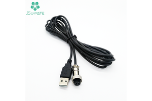 Assembly USB 2.0 AM To GX12 M12 4Pin Female Aviation Cable GX12 4P Cable GX12 USB Connector 4 Pin Cable