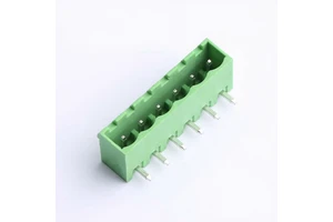 HC2EDGRC-5.08-6P-V Plug-in Terminal Block Green 5.08mm Pitch Single Row 5P Pcb Terminal Block 508 Mm Connector