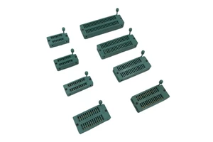 IC Test 2.54mm zif socket mated BY 7.62/15.24mm PLUG gold plated universal connector