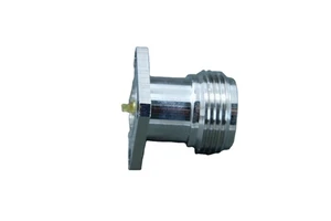 4 Holes RF Coaxial Jack 17.5mm SQ Flange N Type Connector with 0.13-2.95mm TAB Pin
