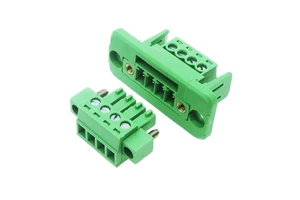 Through Wall Welding Free 15EDGWC-3.81mm with Flange Fixed Panel Plug in Terminal Block Male and Female