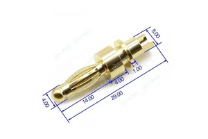 4mm Nickel Plated Brass Banana and Tip Connectors Uninsulated Banana Plug Socket