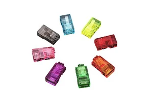 8P8C RJ45 Male RJ45 Cat5e Cat6 Ethernet Cables Module Connector RJ-45 Network Connector Crystal Head Colorful Gold Plated Cable