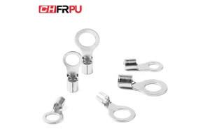 CHFRPU O-type Non-insulated Ring Crimp Terminal RNB Series Copper Brass Tinned Cord Terminal Wire End Connector