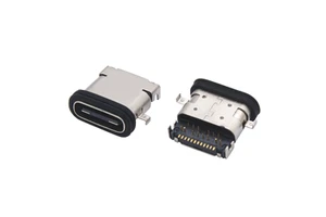 IP68 Rated Mid Mount USB 3.1 C USB Type C Connector Waterproof and Water Resistant USB Connector