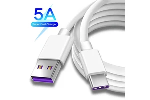 Custom 1m 2m 1.5m 5A Usb to Type C Mobile Phone Charger Fast Charging White Data Usb Cables Factory Price