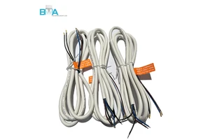 UL2464 20AWG 4-Core Wire Harness 1.634m White PVC Cable S/T6 Terminals to Stripped End for Car Audio & LED Lighting
