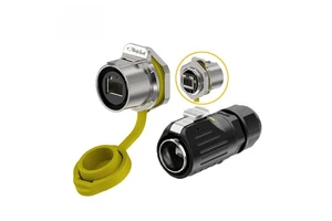 EW-LP24-RJ45 Waterproof Aviation Connector E-weichat LP24 RJ45 Plug and Socket Waterproof Outdoor Security Systems Connectors